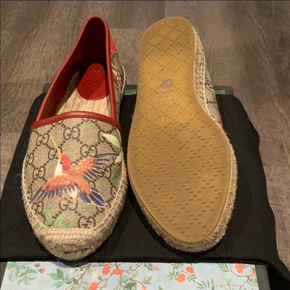 Gucci shoes GG Espadrilles floral design Sz 7.5